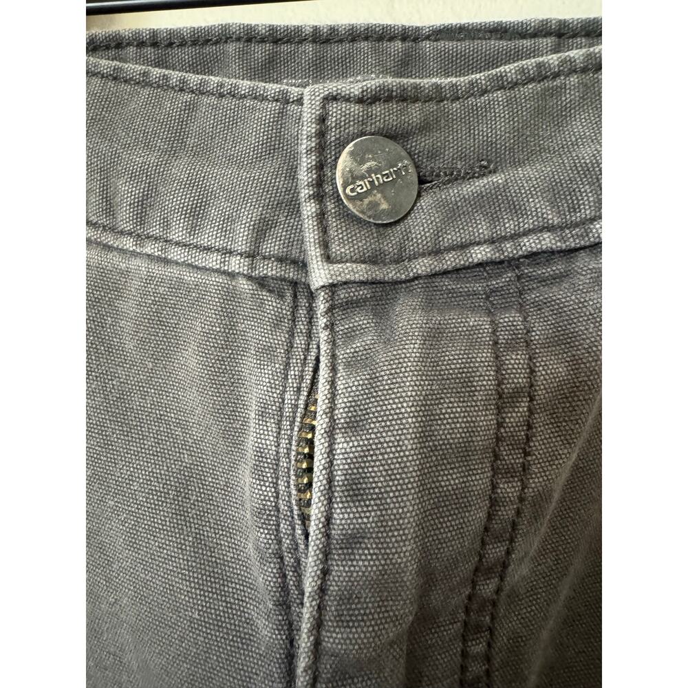 Carhartt Rugged Flex Relaxed Fit Canvas Work Pants Gray 36x30 BN2291-M - Picture 5 of 9